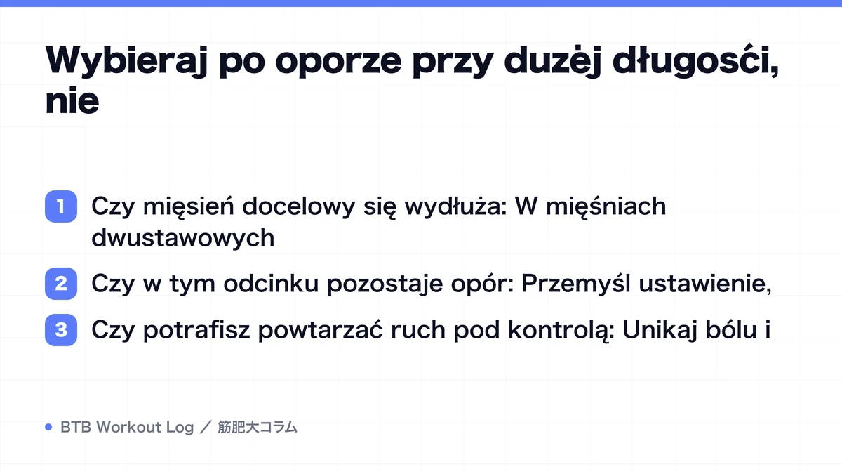 Diagram: Wybieraj po oporze przy dużej długości, nie