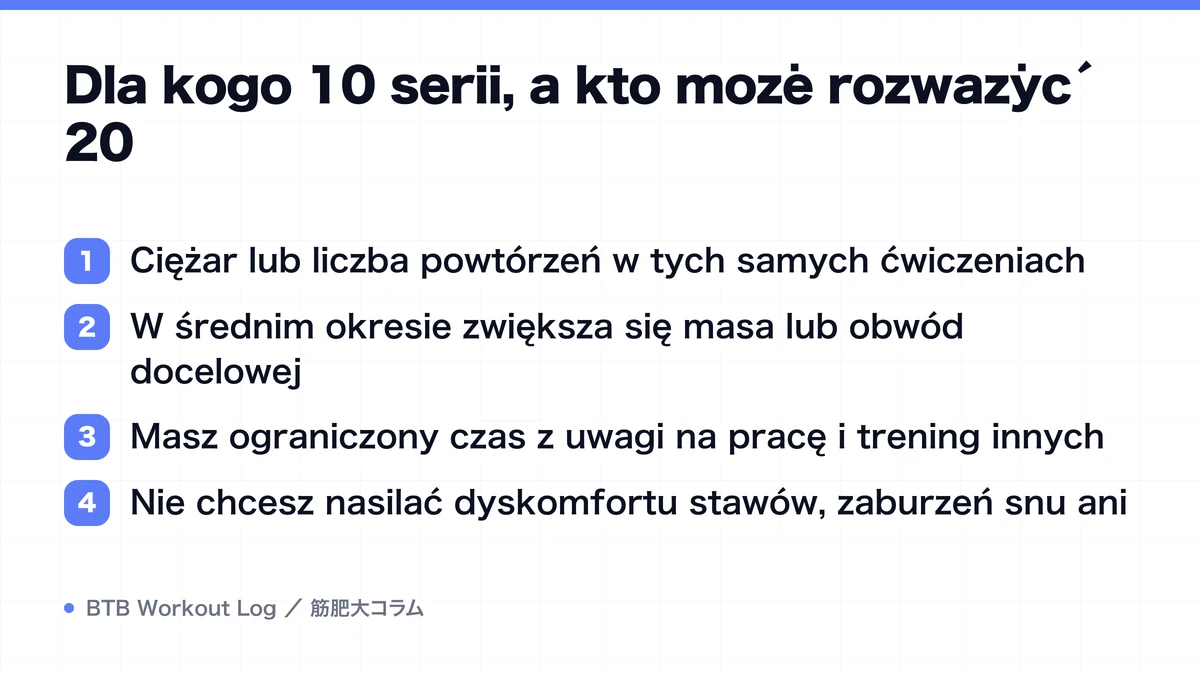 Diagram: Dla kogo 10 serii, a kto może rozważyć 20