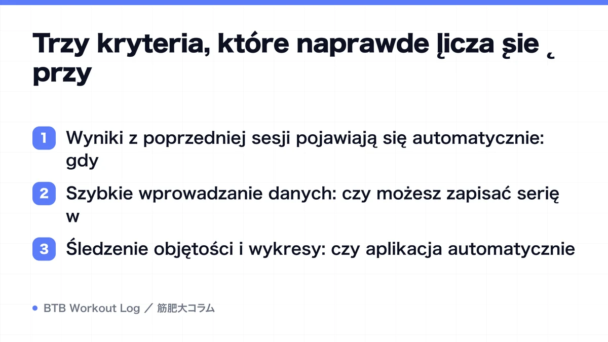 Diagram: Trzy kryteria, które naprawdę liczą się przy