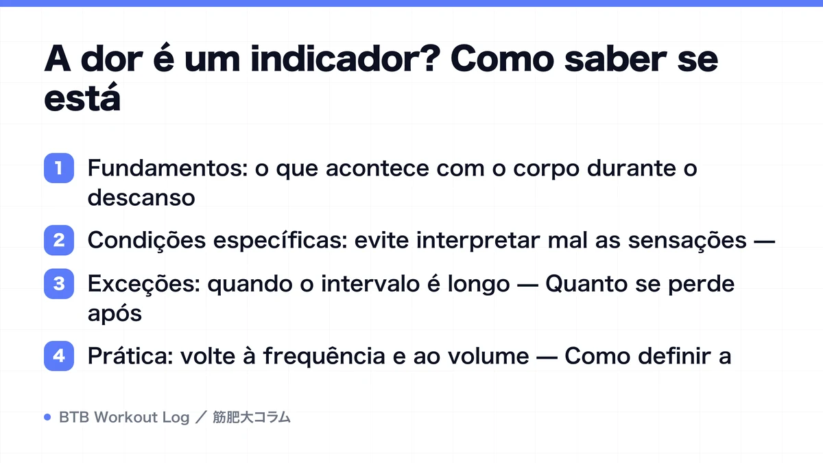 Diagram: A dor é um indicador? Como saber se está