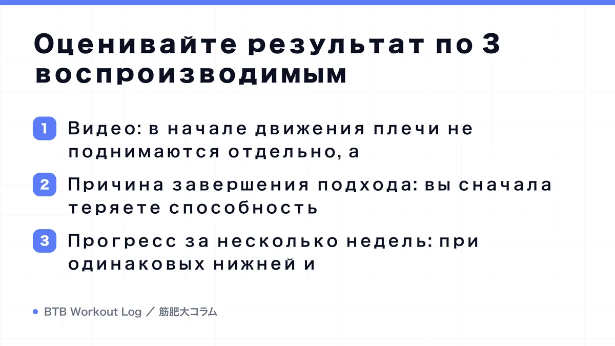 Diagram: Оценивайте результат по 3 воспроизводимым