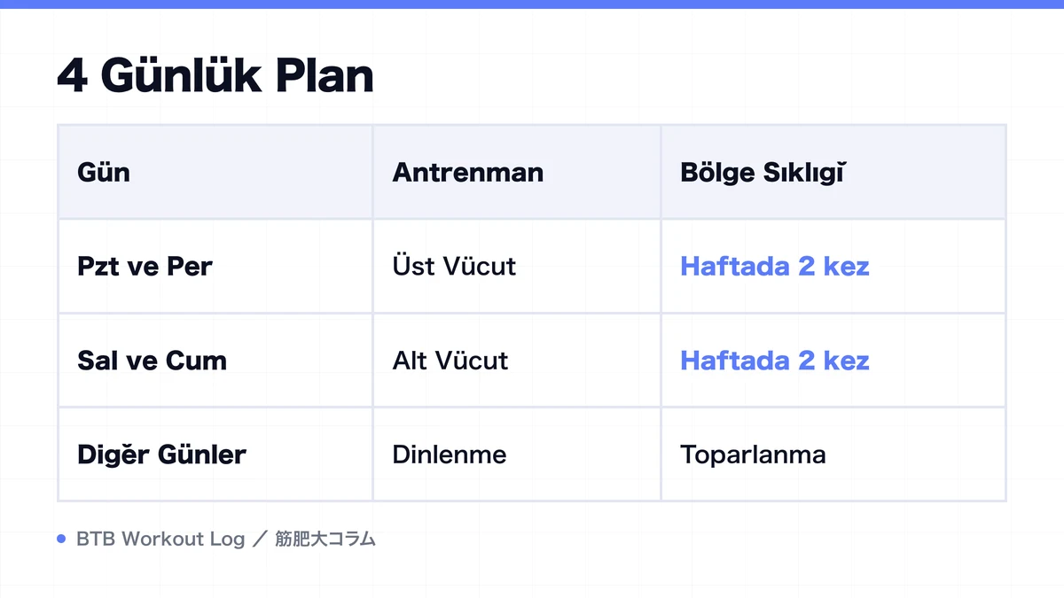 Diagram: 4 Günlük Plan