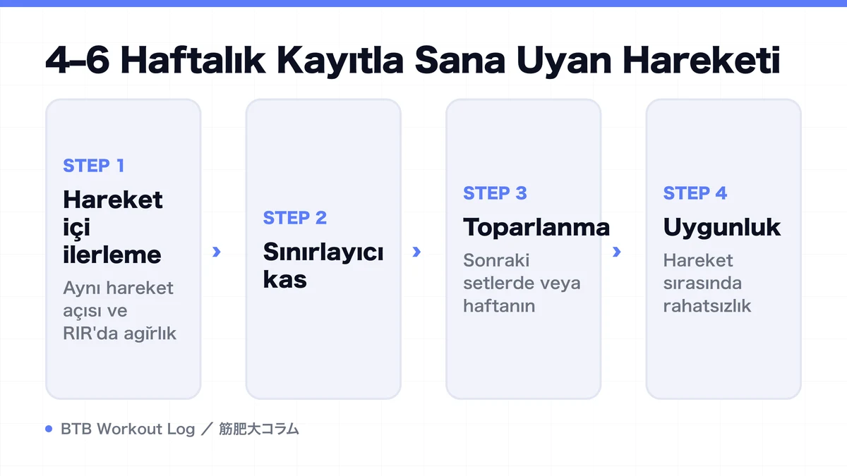 Diagram: 4–6 Haftalık Kayıtla Sana Uyan Hareketi
