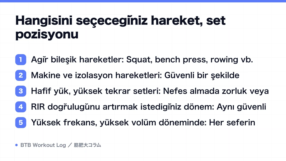 Diagram: Hangisini seçeceğiniz hareket, set pozisyonu