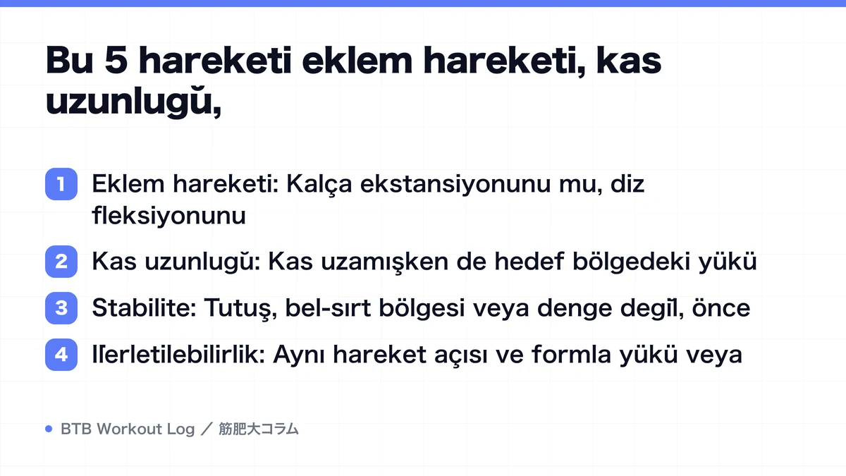 Diagram: Bu 5 hareketi eklem hareketi, kas uzunluğu,