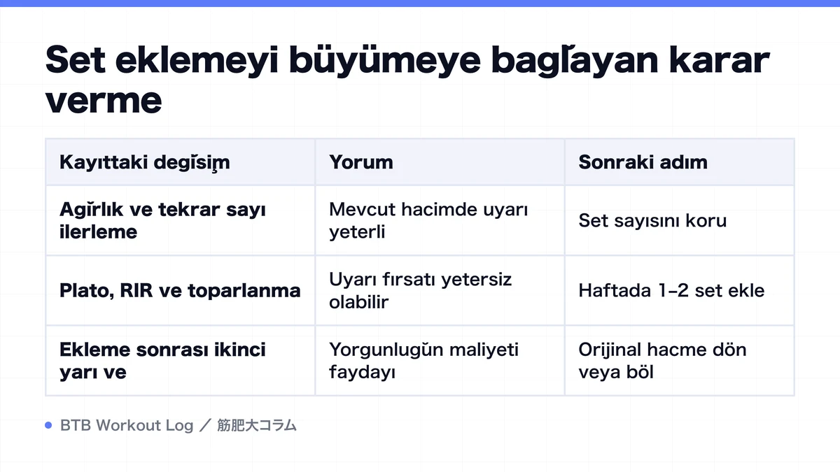 Diagram: Set eklemeyi büyümeye bağlayan karar verme
