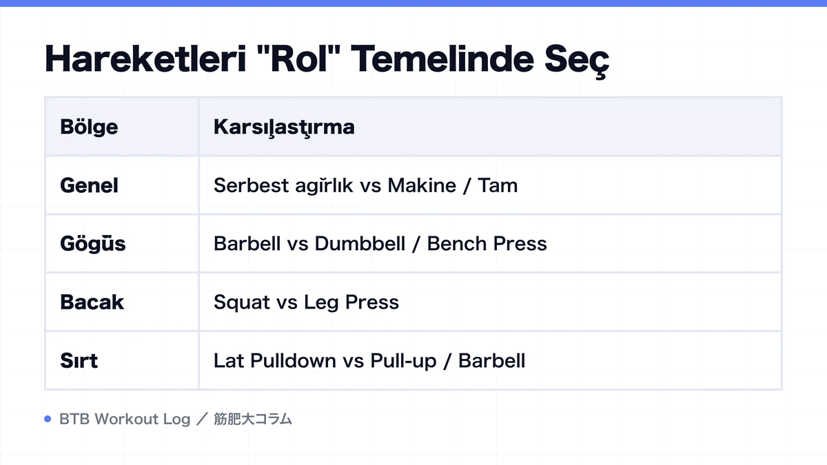 Diagram: Hareketleri "Rol" Temelinde Seç
