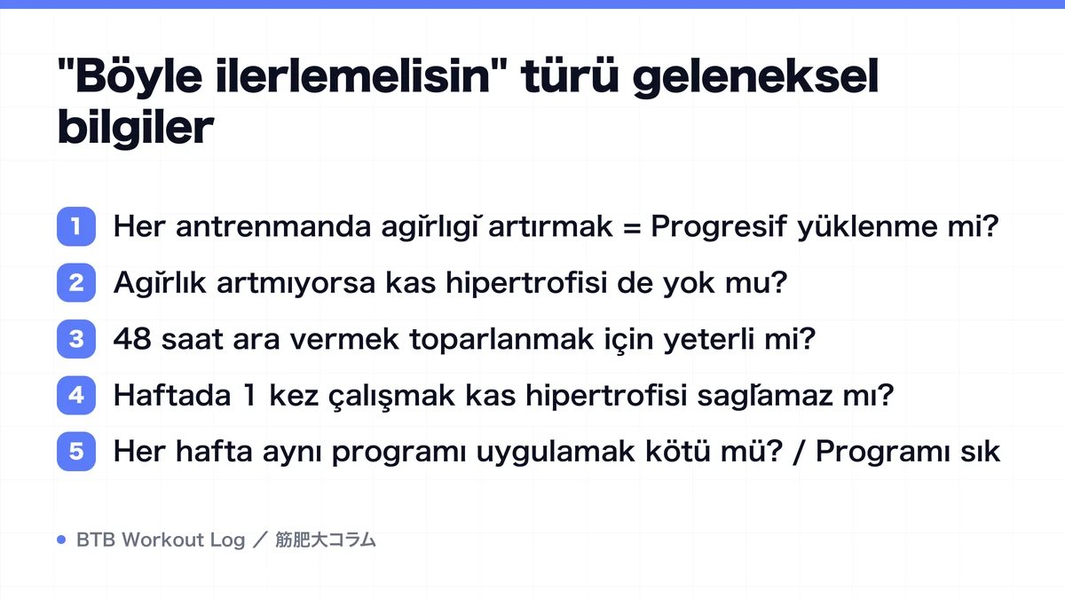 Diagram: "Böyle ilerlemelisin" türü geleneksel bilgiler