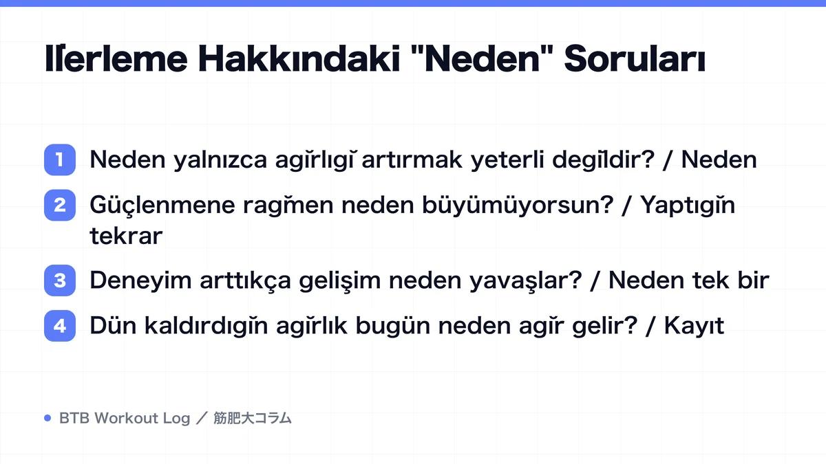 Diagram: İlerleme Hakkındaki "Neden" Soruları