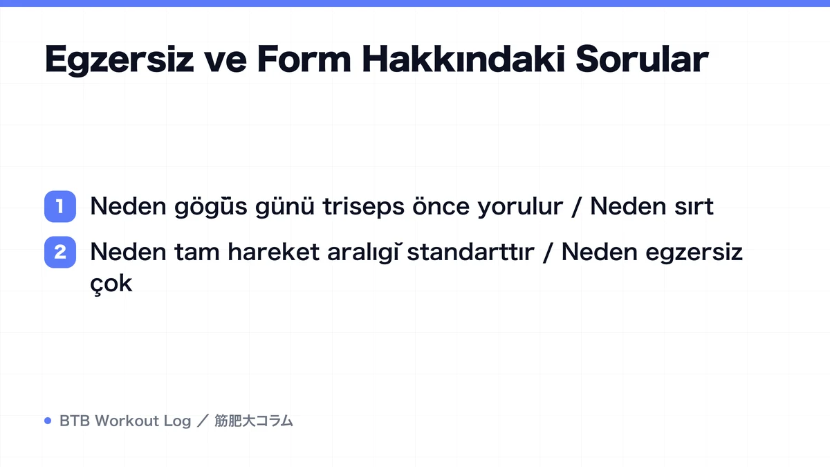 Diagram: Egzersiz ve Form Hakkındaki Sorular
