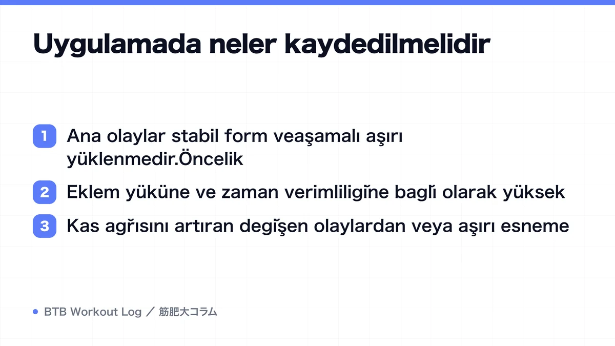 Diagram: Uygulamada neler kaydedilmelidir