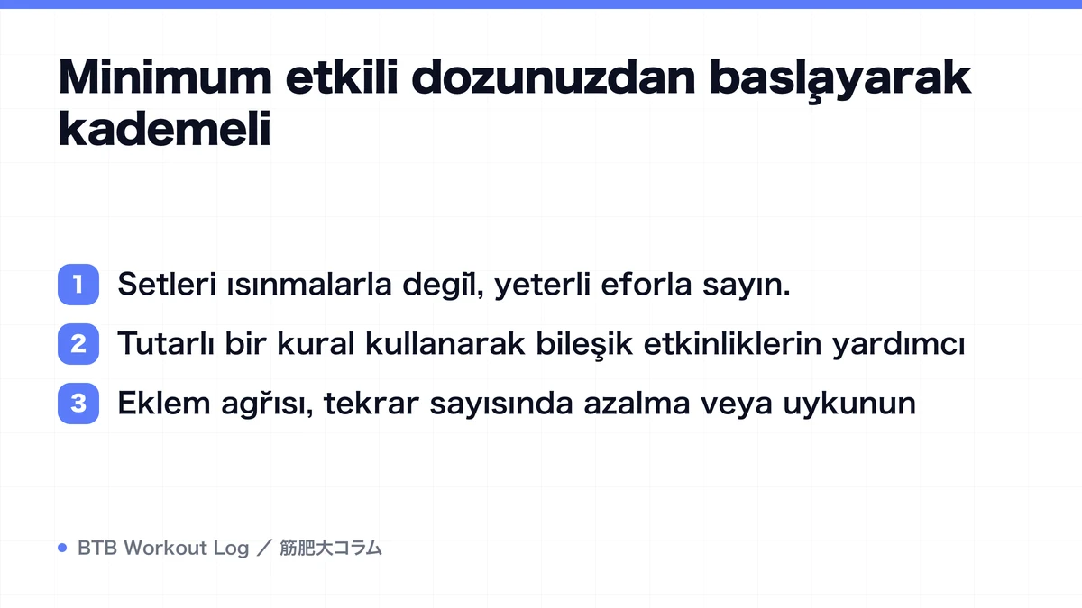 Diagram: Minimum etkili dozunuzdan başlayarak kademeli