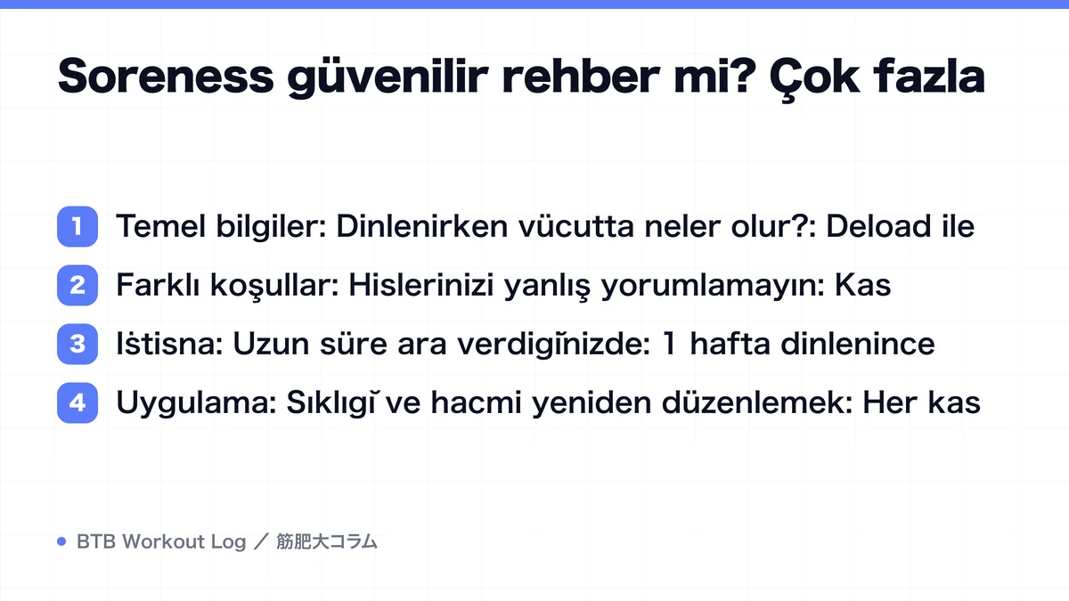 Diagram: Soreness güvenilir rehber mi? Çok fazla