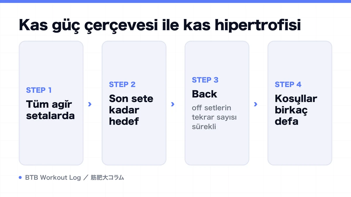 Diagram: Kas güç çerçevesi ile kas hipertrofisi
