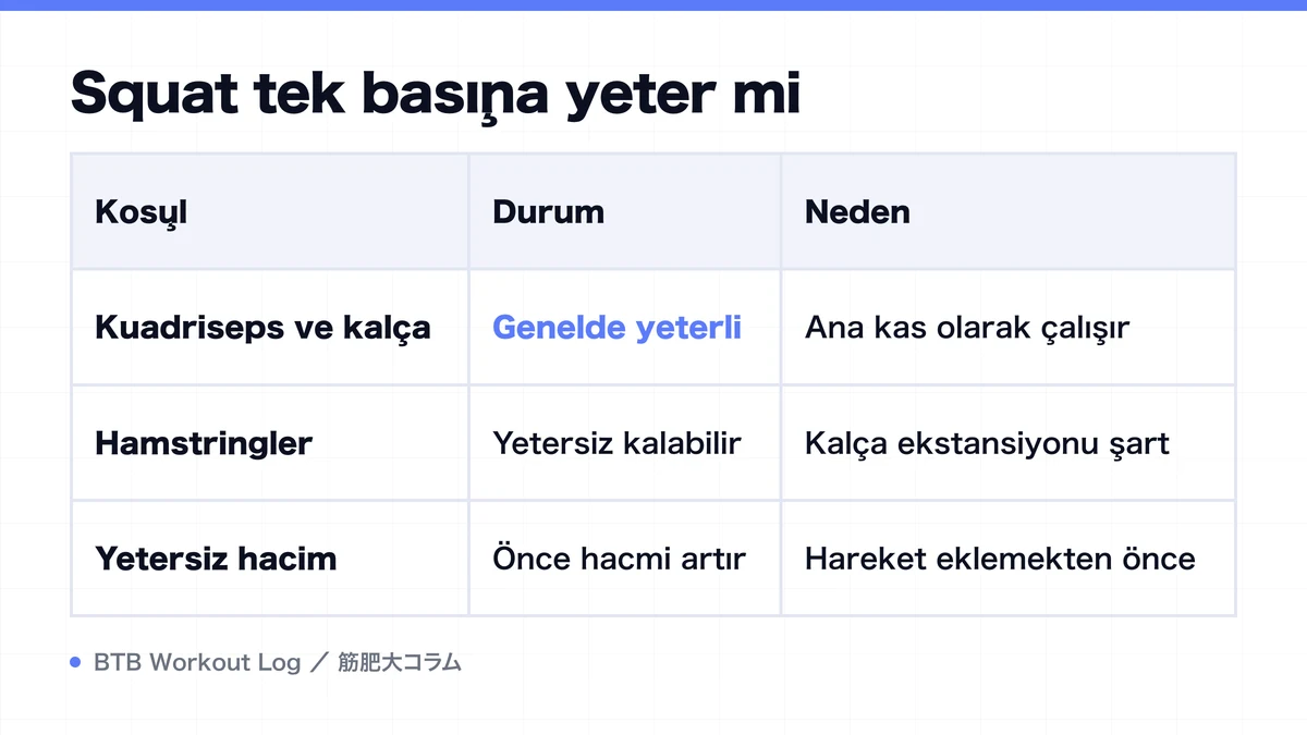 Diagram: Squat tek başına yeter mi