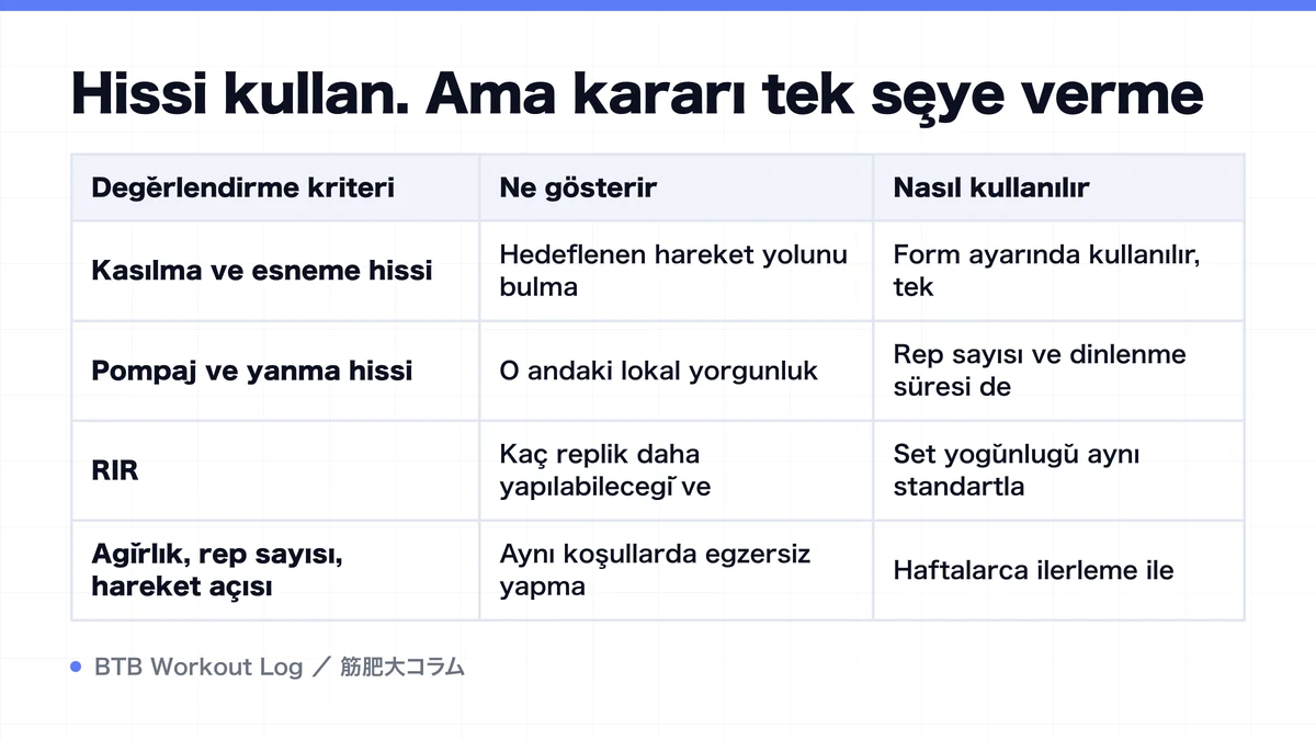Diagram: Hissi kullan. Ama kararı tek şeye verme