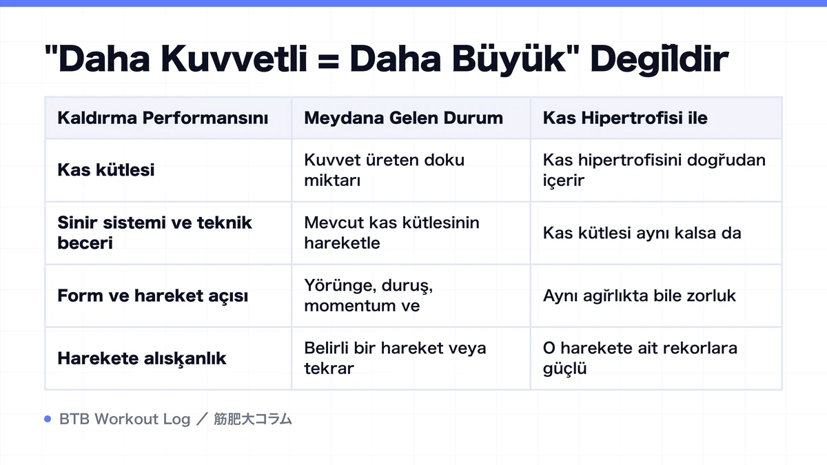 Diagram: "Daha Kuvvetli = Daha Büyük" Değildir