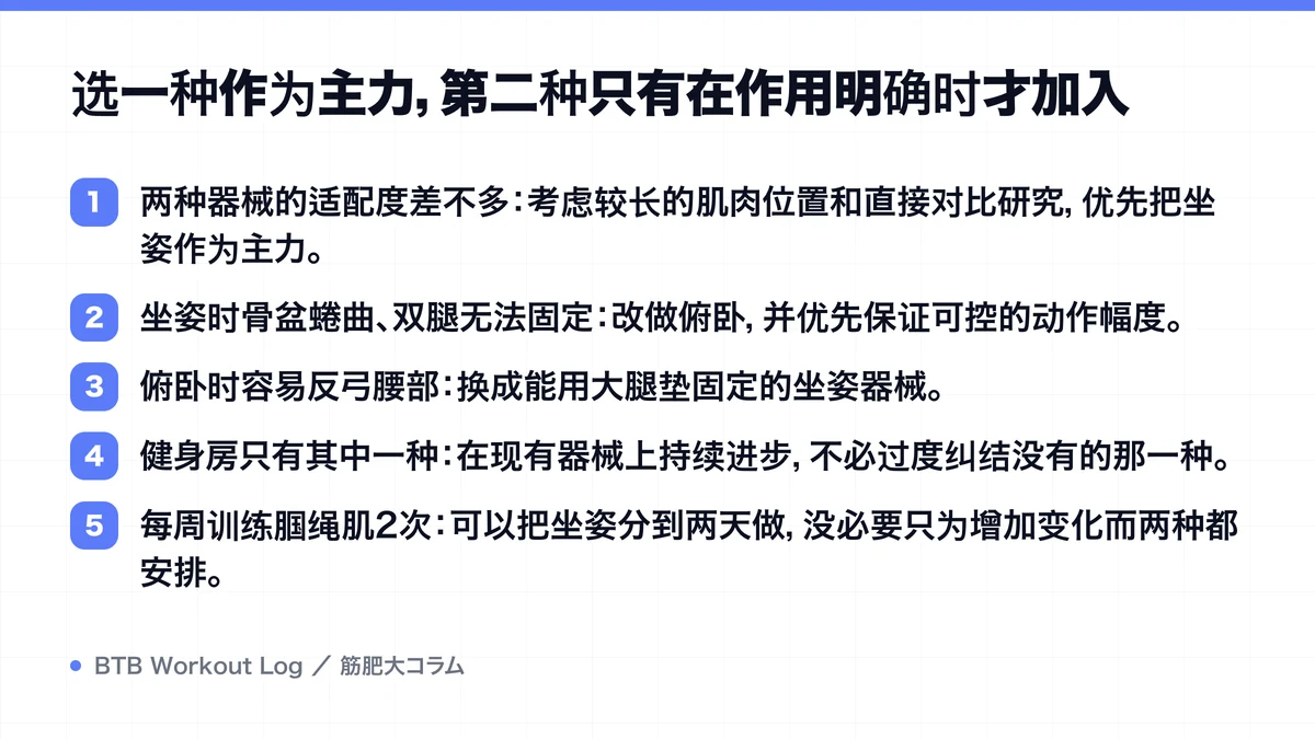 Diagram: 选一种作为主力，第二种只有在作用明确时才加入
