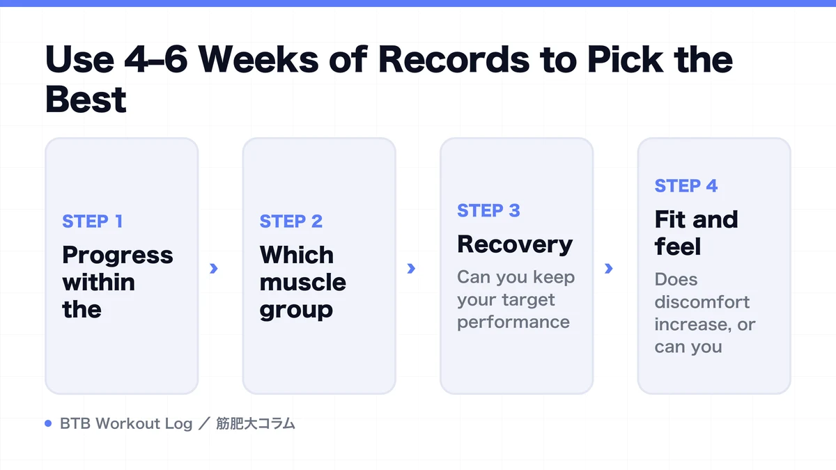 Diagram: Use 4–6 Weeks of Records to Pick the Best