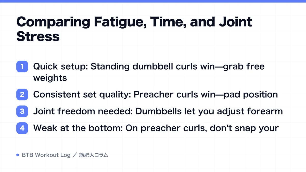 Diagram: Comparing Fatigue, Time, and Joint Stress