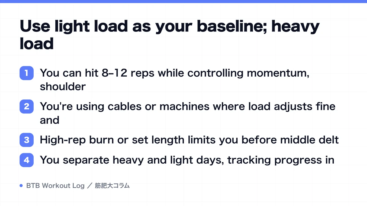 Diagram: Use light load as your baseline; heavy load