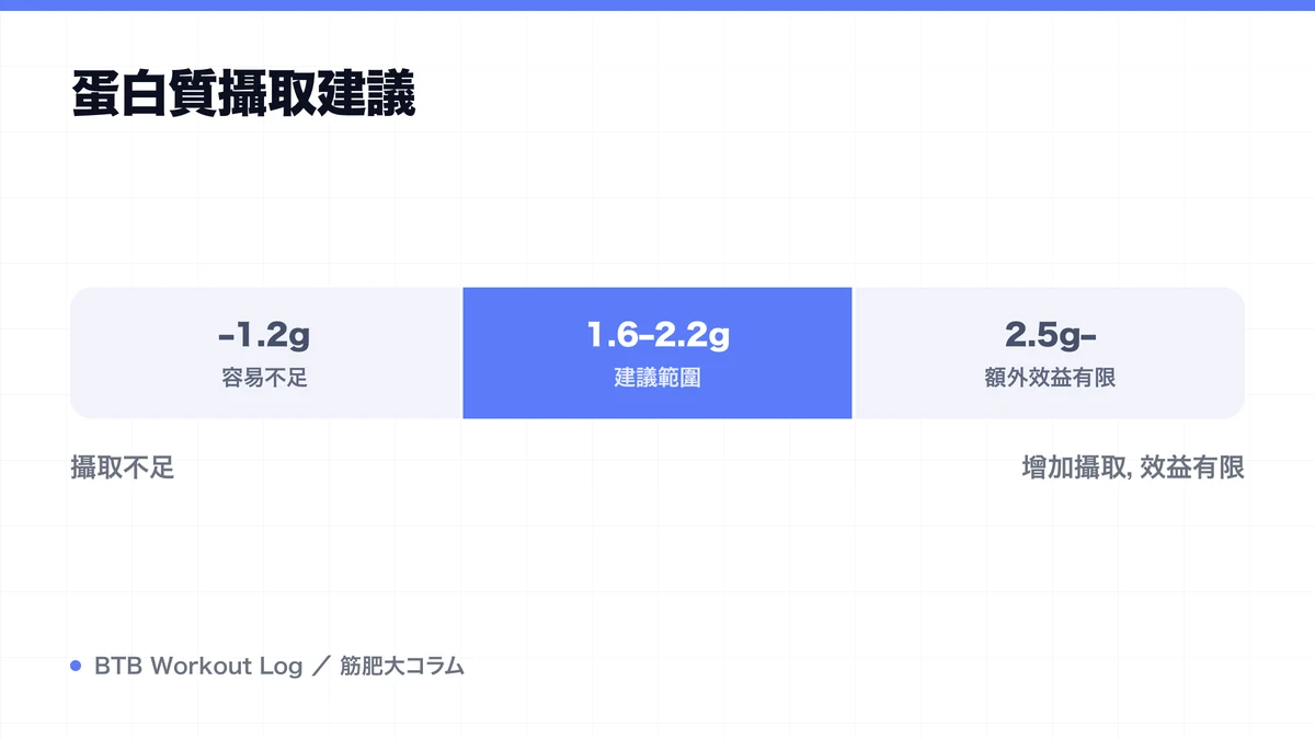 Diagram: 蛋白質攝取建議