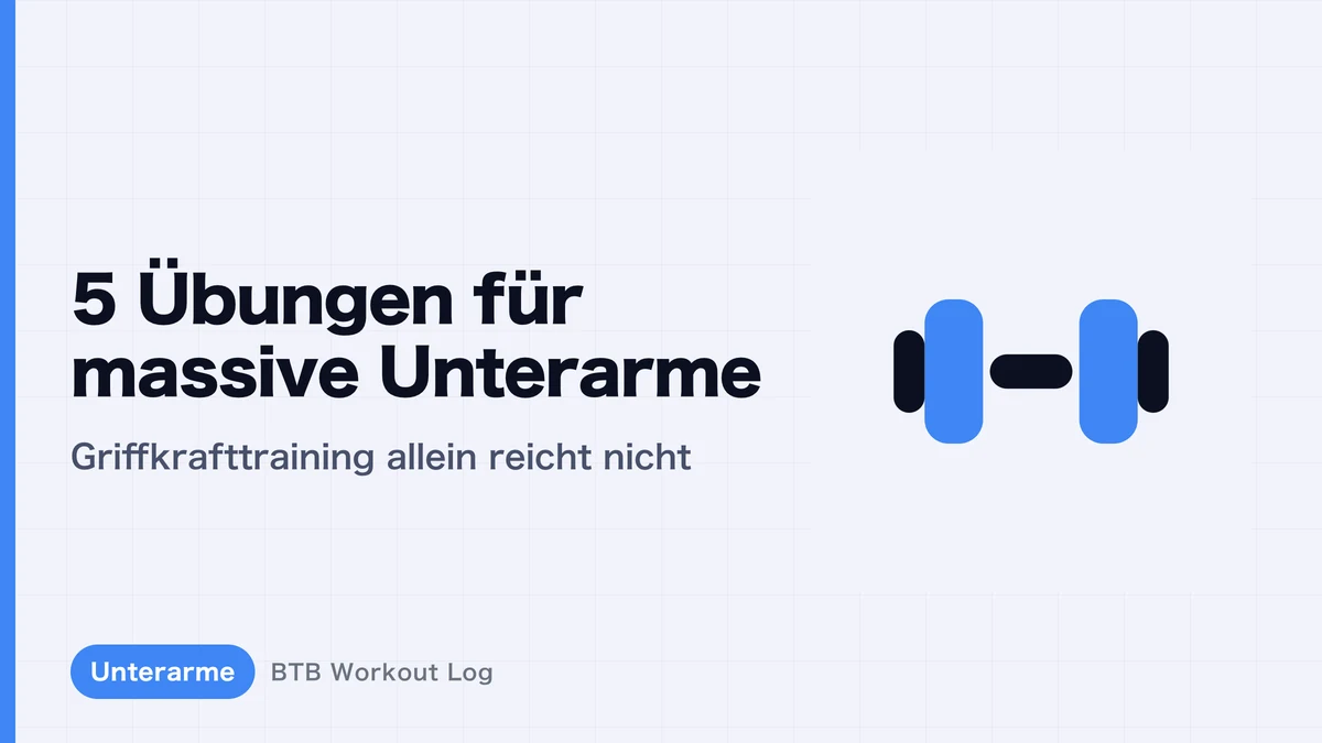 Dicke Unterarme: 5 Übungen | Warum Griffkrafttraining allein nicht reicht
