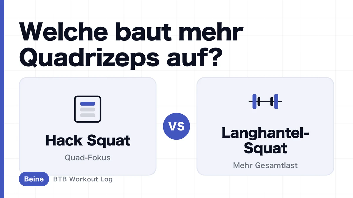 Hack Squat vs. Langhantel-Kniebeuge | Was baut mehr Quadrizeps auf?