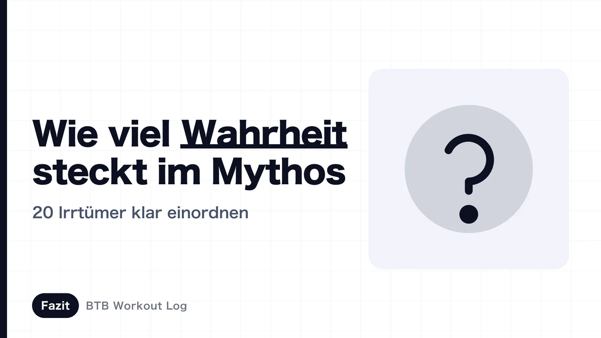 Fitnessmythen unter der Lupe | 20 Trainingsirrtümer wissenschaftlich geprüft