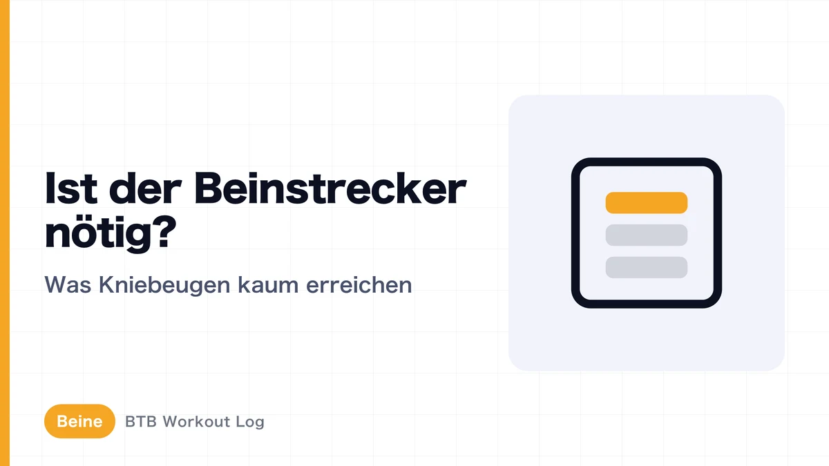 Beinstrecker nötig? Was Kniebeugen beim Quadrizeps nicht abdecken