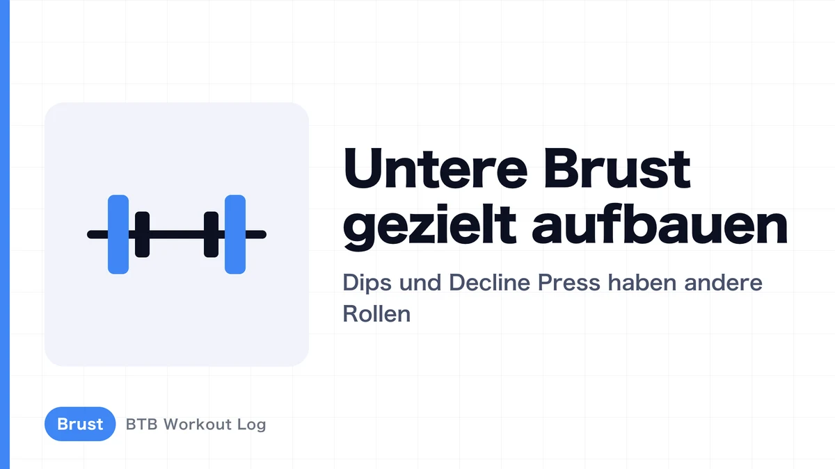 Untere Brust aufbauen: Dips und Decline Press richtig einsetzen