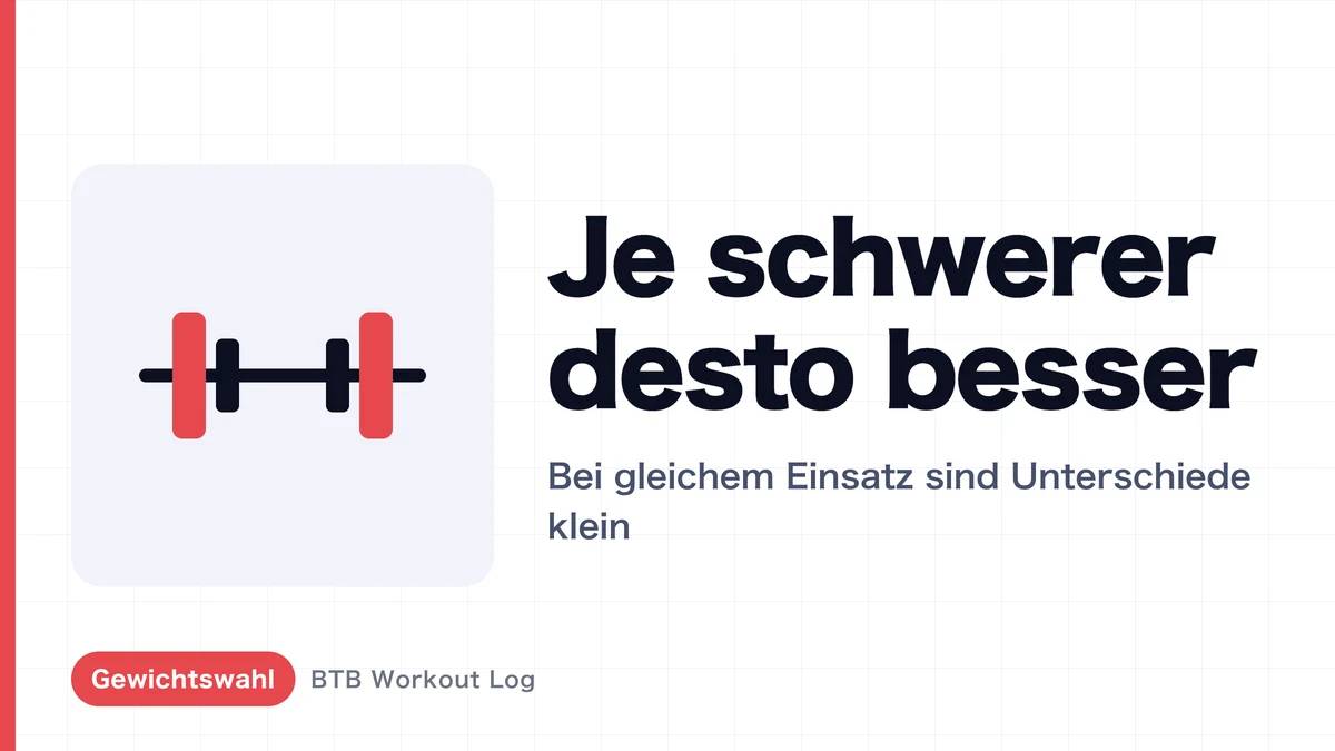 Höheres Gewicht ist nicht automatisch vorteilhaft für Muskelaufbau