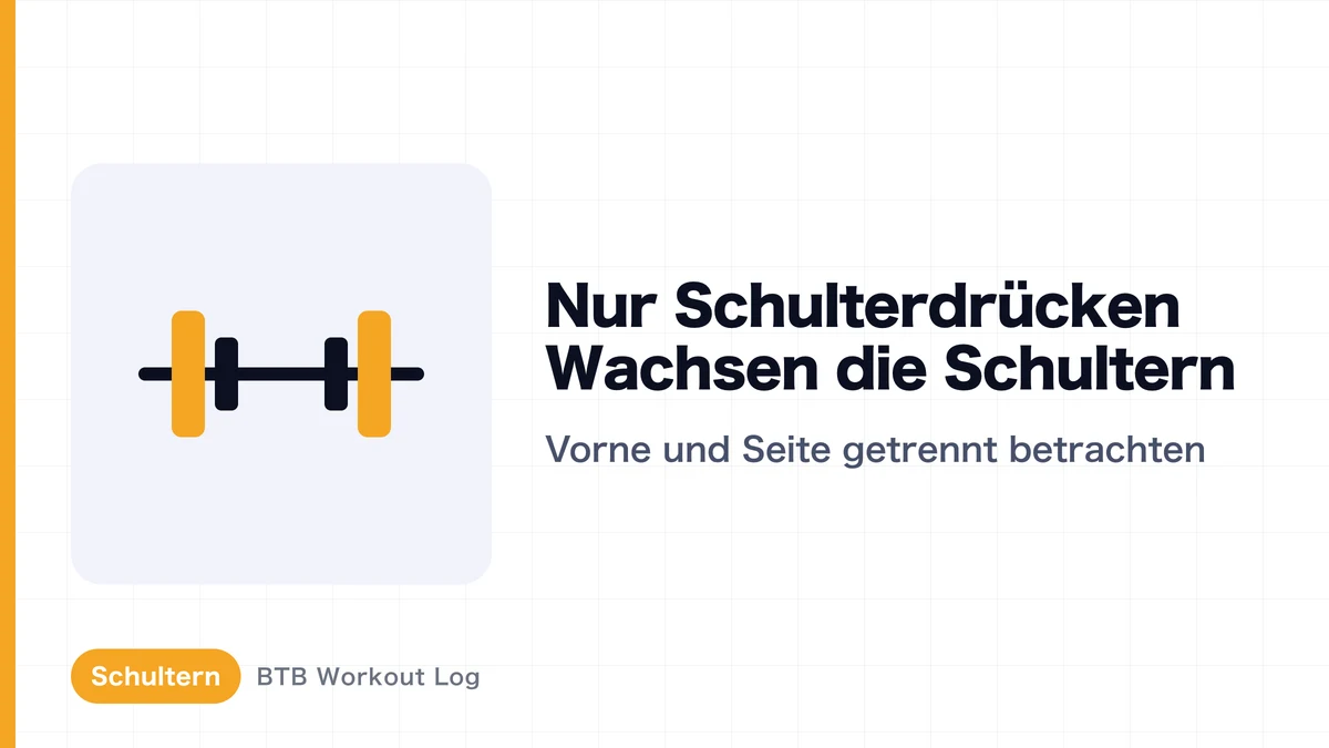 Schulterdrücken: Reicht die Übung allein für große Schultern? Reiz für vordere und seitliche Deltas