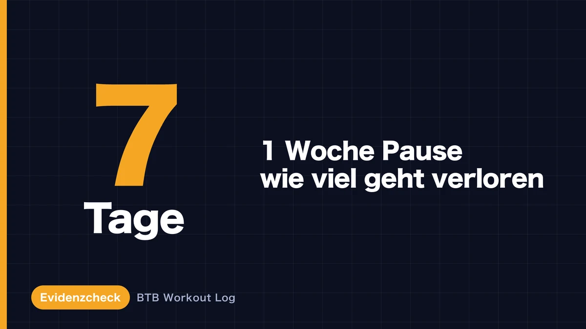 Muskelabbau nach 1 Woche Trainingspause – wie viel?
