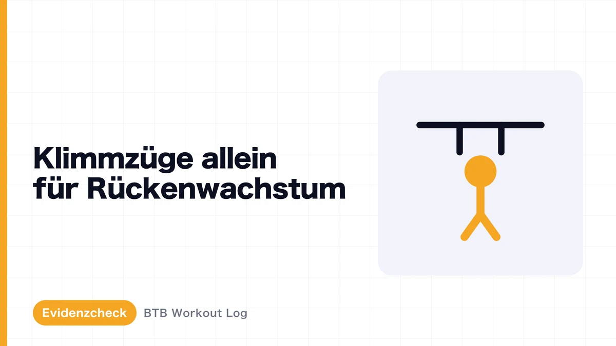 Klimmzüge für breiten Rücken – geht das?