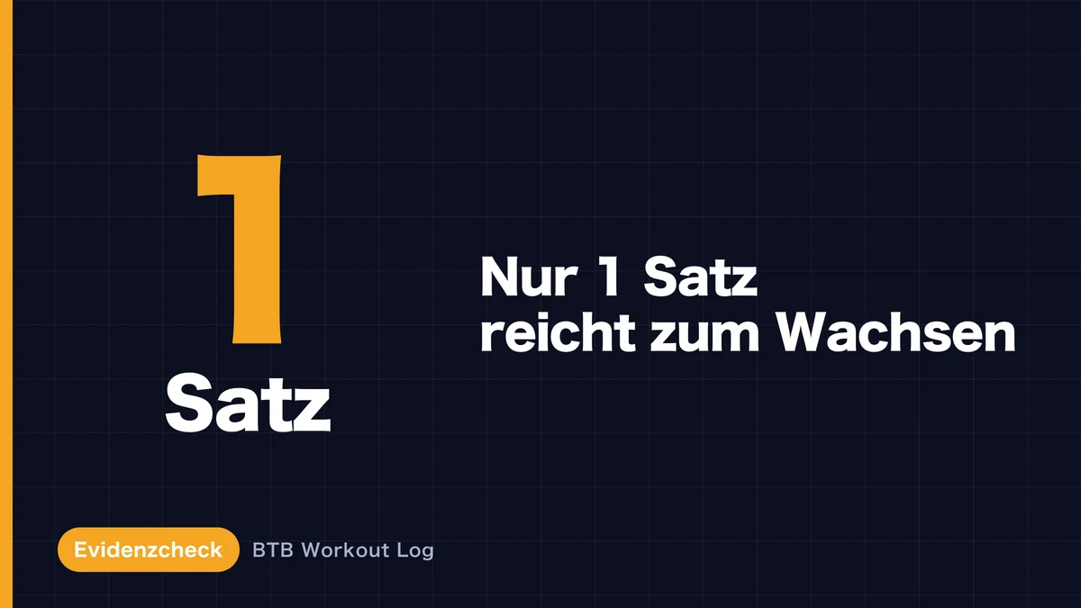 Muskelaufbau mit nur einem Satz? Minimales Trainingsvolumen