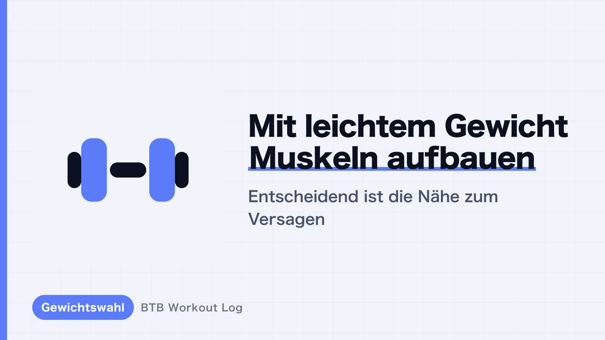 Muskelaufbau mit leichten Gewichten – warum es funktioniert