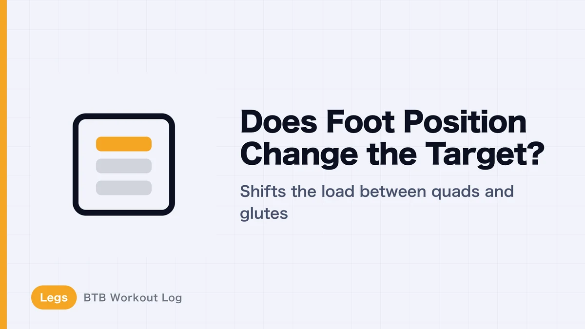 Leg Press Foot Placement: How Stance Width Shifts Quad and Glute Emphasis