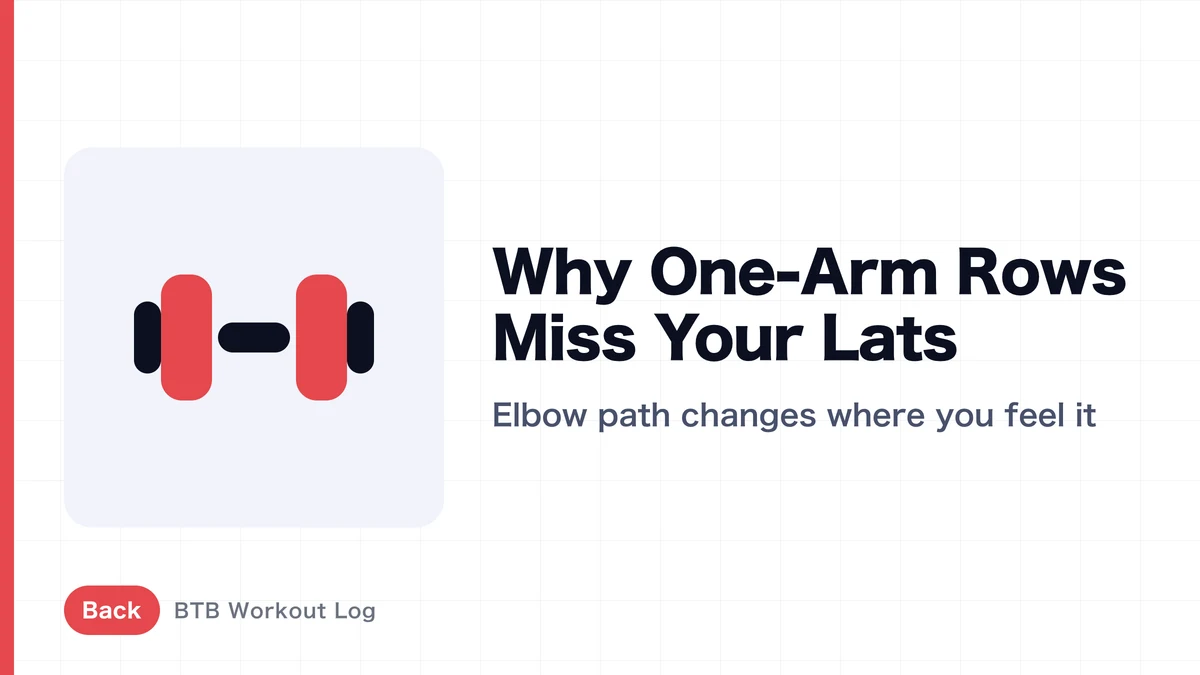 One-Arm Dumbbell Row Not Hitting Your Lats? Fix Your Elbow Path