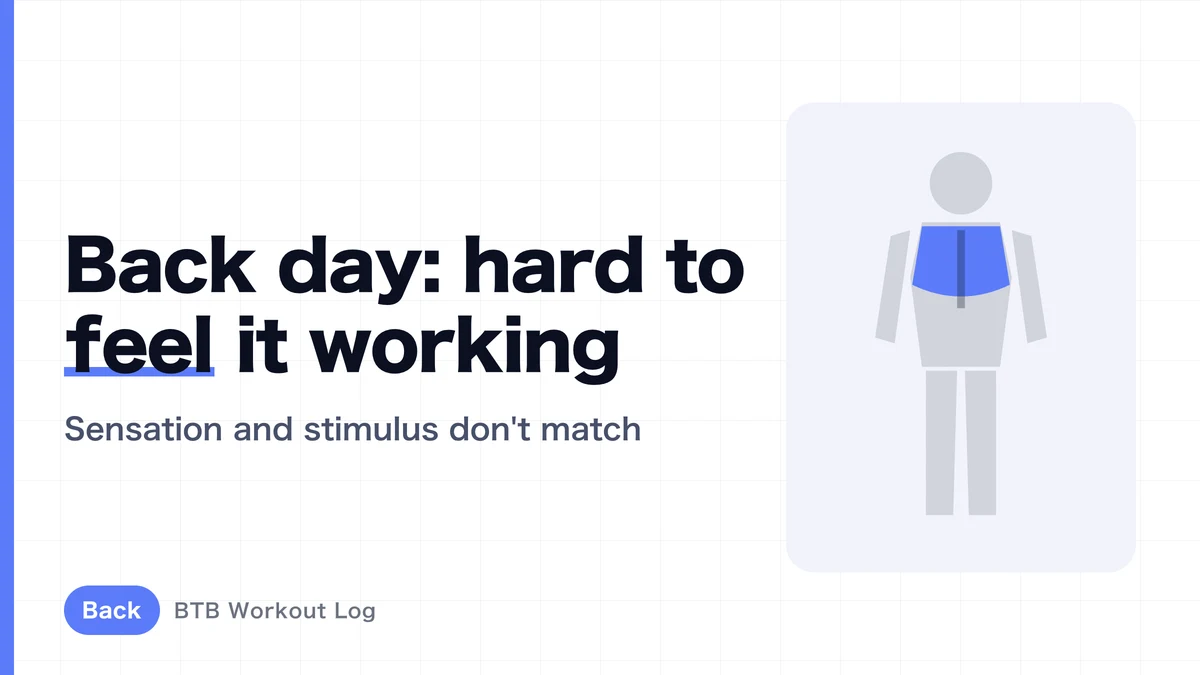 Why Is It Hard to Feel Back Training Working?