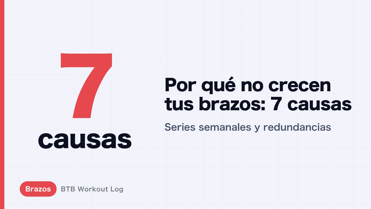 Brazos que no crecen: 7 causas | ¿Cuántas series semanales necesitan bíceps y tríceps?
