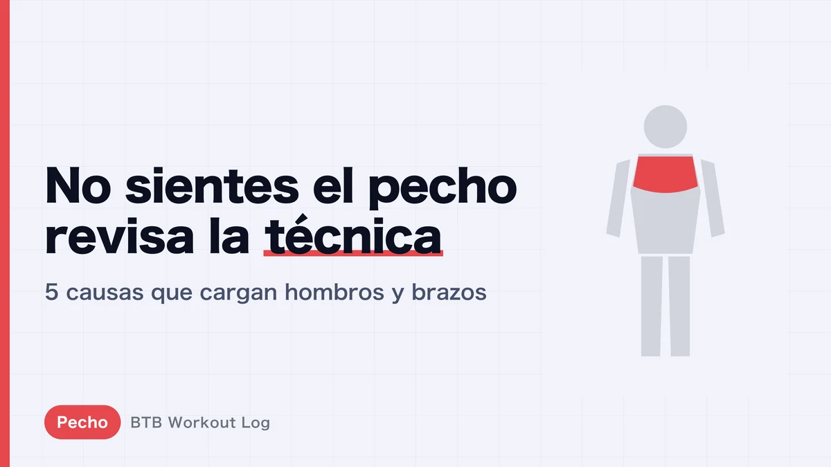 Press de banca: 5 causas por las que no sientes el pecho | Corrige la técnica que carga hombros y brazos