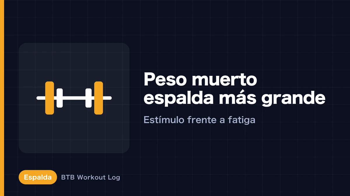 Peso muerto para espalda | Cuándo compensa para la hipertrofia muscular