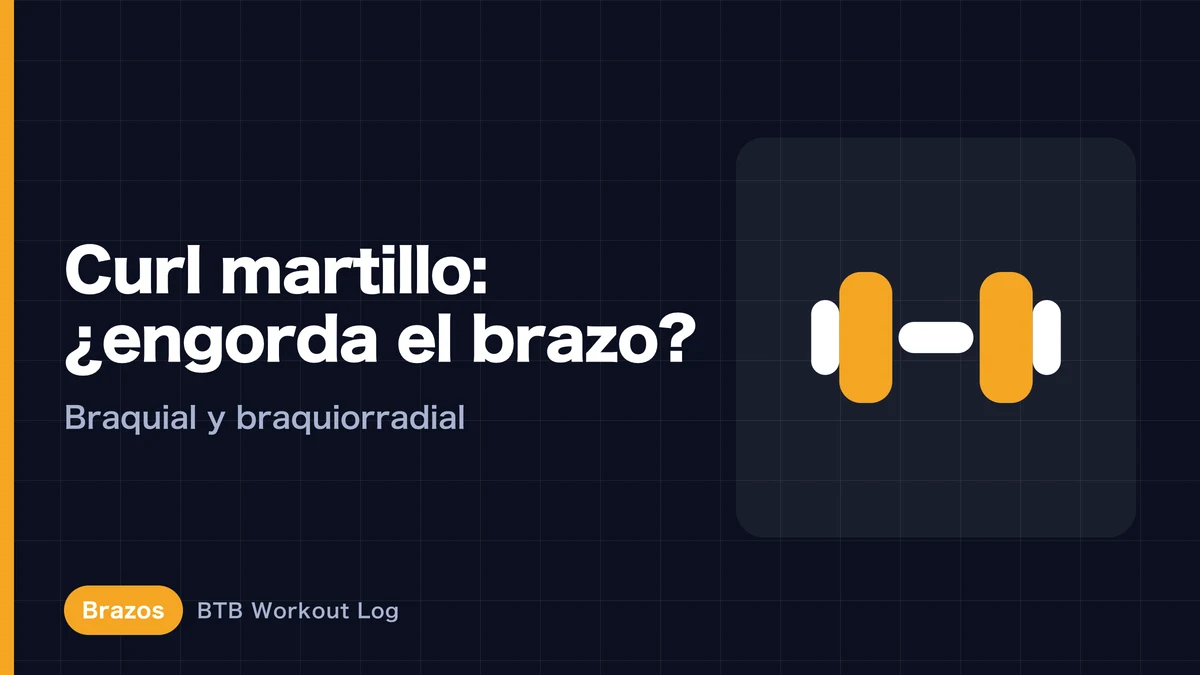 Curl martillo para ganar grosor de brazo | Braquial y braquiorradial