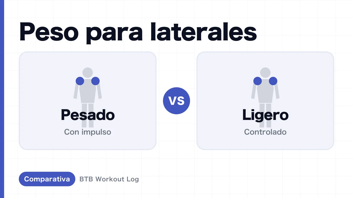 Elevaciones laterales peso pesado vs ligero: ¿cuál construye mejor el deltoides medio?