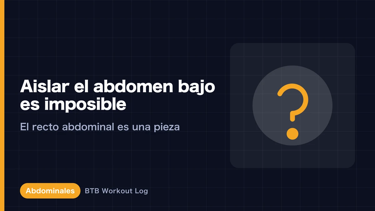 Abdominales inferiores: ¿se pueden aislar? La verdad sobre cómo entrenarlos