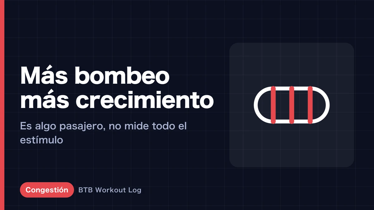El pump no siempre significa que estés ganando masa muscular