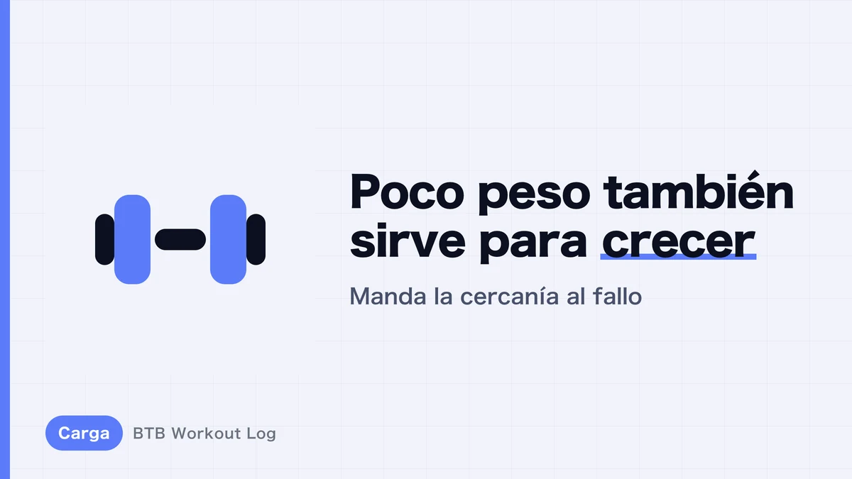 ¿Por qué se logra hipertrofia muscular con carga ligera, no solo con peso pesado?