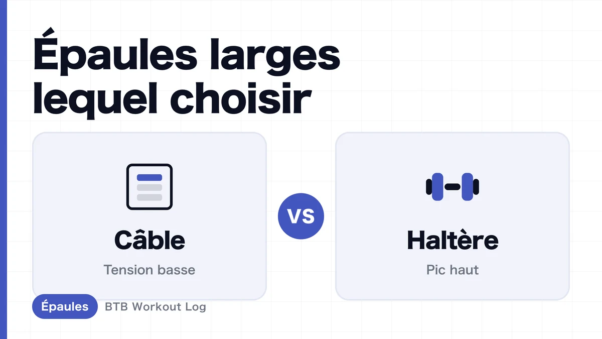 Élévations latérales à la poulie vs haltères | lesquelles choisir pour élargir les épaules ?