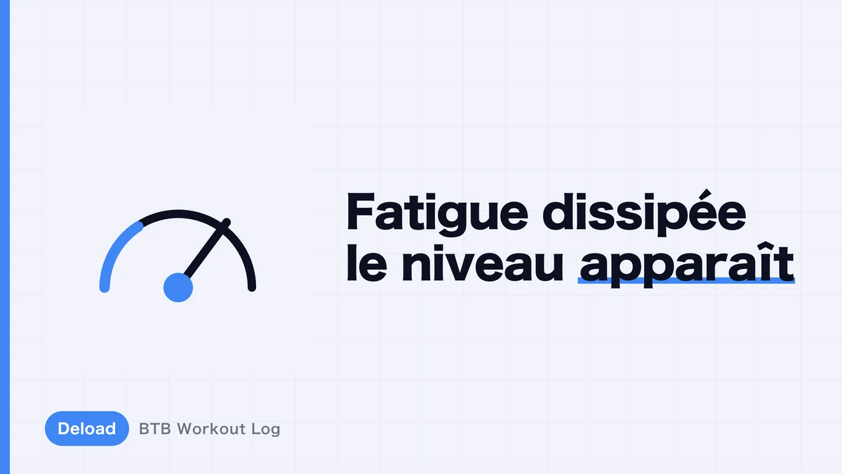 Déload - Comment la fatigue disparaît et la performance revient
